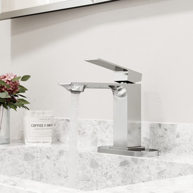VIGO Dunn 6" H Single Handle Single Hole Bathroom Faucet