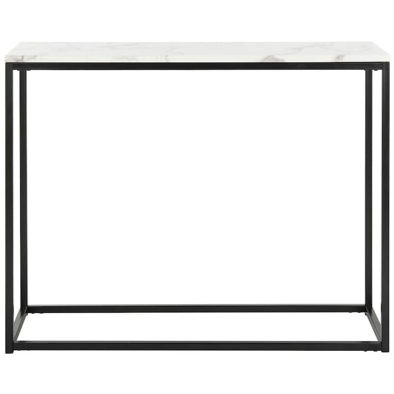 SAFAVIEH Baize White/ Grey Console - 14"W x 39"D x 32"H