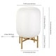 preview thumbnail 27 of 52, Carson Carrington Sagen Glass and Brass Table Lamp