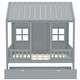 preview thumbnail 9 of 20, Full Size Wood House Bed With Twin Size Trundle