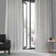 Exclusive Fabrics French Linen Lined Curtain Panel (1 Panel) - 50 X 96 - Crisp White