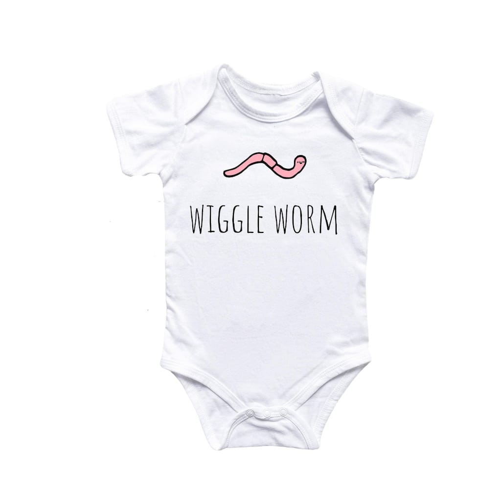 Wiggle Worm - Baby Boy Girl Clothes Infant Bodysuit Funny Cute Newborn