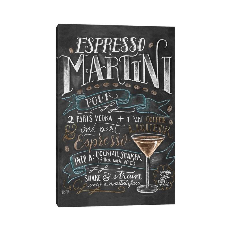 iCanvas "Espresso Martini Recipe" by Lily & Val Canvas Print