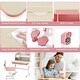 preview thumbnail 4 of 6, Gymax Pink Kids Desk & Chair Set Height Adjustable Children School