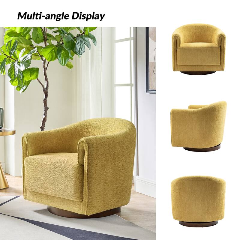 Jeffrey Transitional Comfortable Upholstered Swivel Chair by HULALA HOME