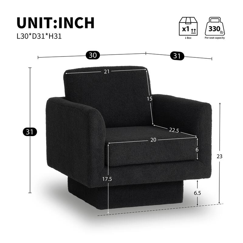 Luxurious Teddy Velvet Swivel Chair for Ultimate Comfort and Style