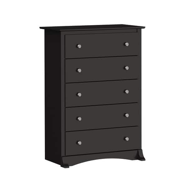 slide 2 of 13, Sonoma Transitional Black Laminate 5-drawer Chest