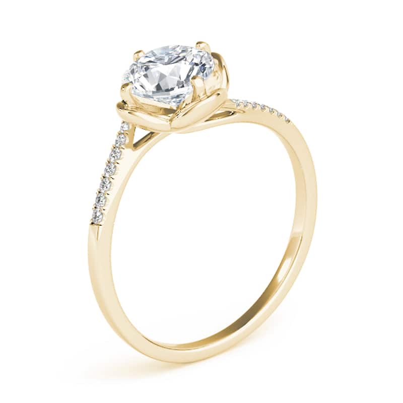 Auriya 14k Yellow Gold Lab Grown Round Diamond Engagement Ring 0.50 to 5.00 ct. tw. (F-G VS)