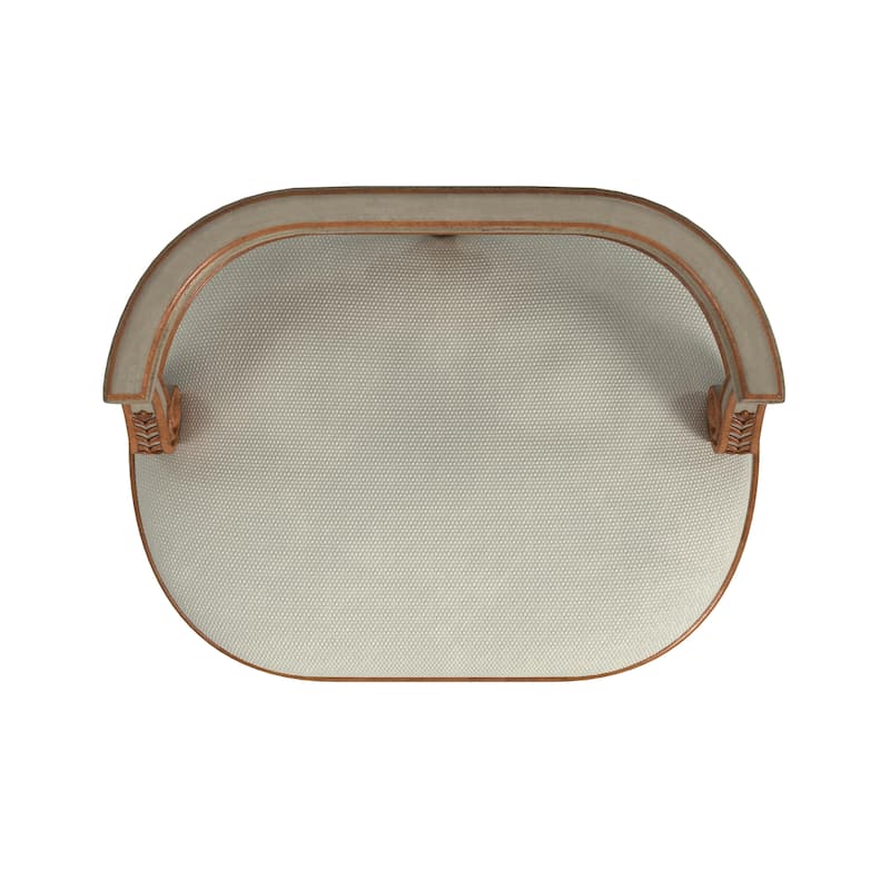 Hathaway 22.5 in. W Oval Upholstered and Wood Traditional Vanity Seat