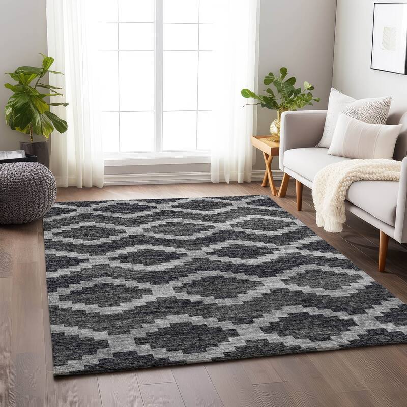 Premium Washable Super Soft Boho Moroccan Mayfield Rug - Gray - 8' x 10' - Rectangle