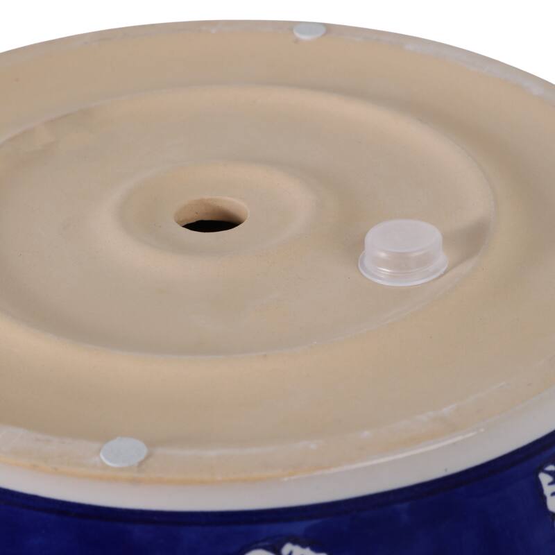 Traditional Ceramic Chinoiserie Planters - Set of 2