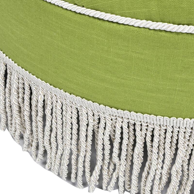 Yolanda 24" Upholstered Round Accent Ottoman