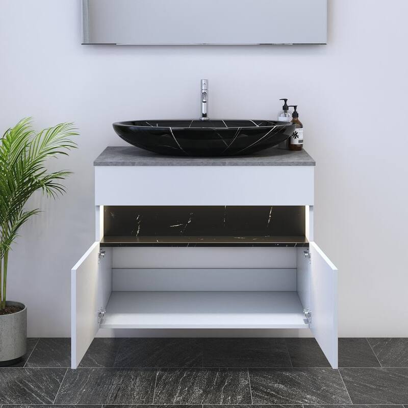 Laguna 2D 80 Floating Bathroom Vanity (32" Width)
