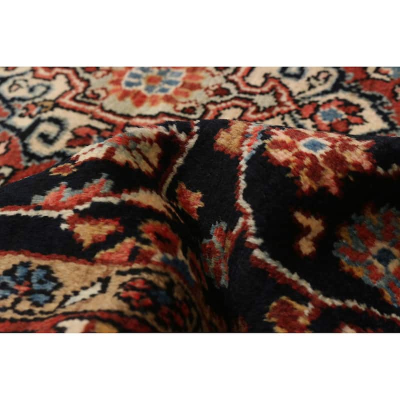 ECARPETGALLERY Hand-knotted Andelz Dark Navy Wool Rug - 4'3 x 6'4
