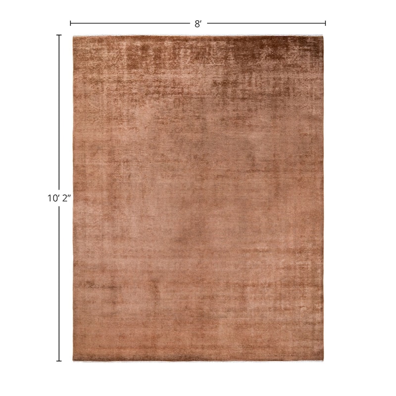Overdyed, One-of-a-Kind Hand-Knotted Area Rug - Gold - 8' 0" x 10' 2"