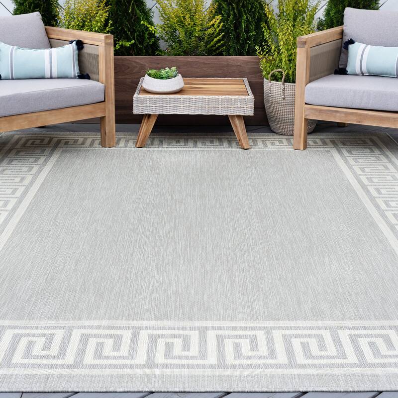 Exo Coastal Border Indoor/Outdoor Area Rug