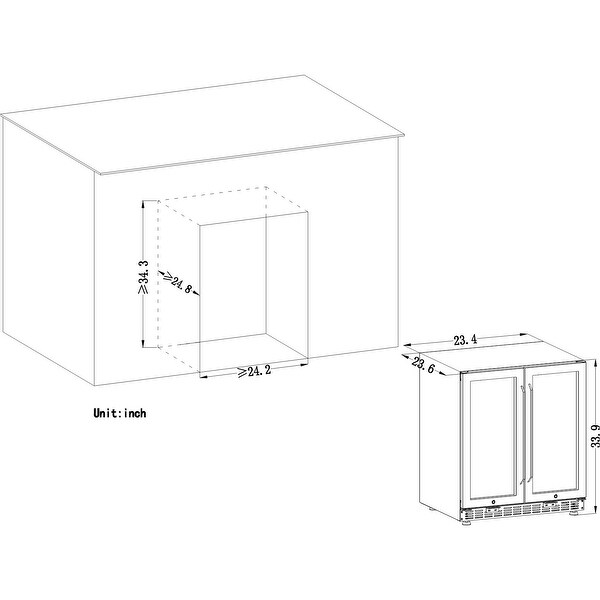 Lanbo Built-in Wine and Beverage Refrigerator