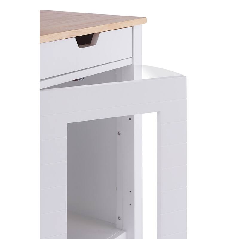 TRINITY 20" Litter Box Enclosure End Table w/ Drawer, White