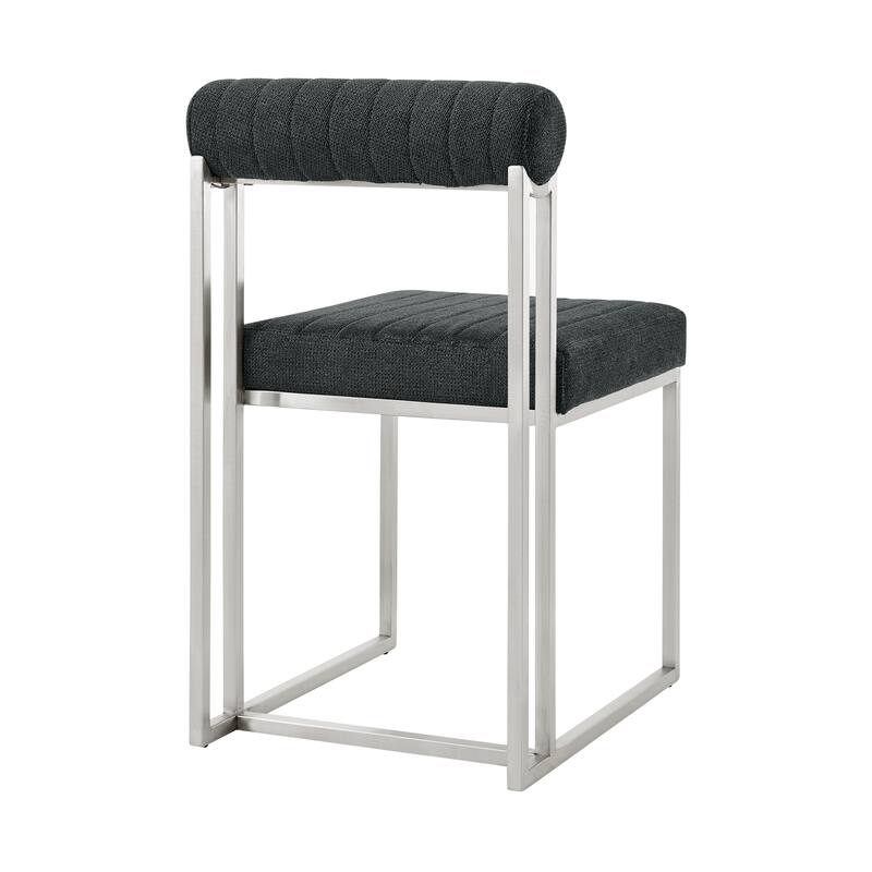 Anastasia Modern Upholstered Metal Dining Chairs - Set of 2
