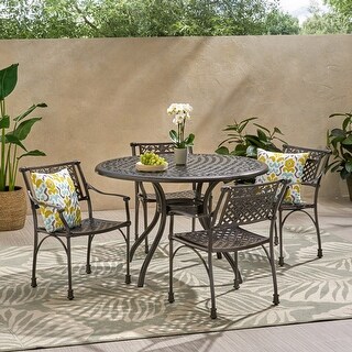 Ridgecrest Outdoor Aluminum 5-piece Dining Set by Christopher Knight Home