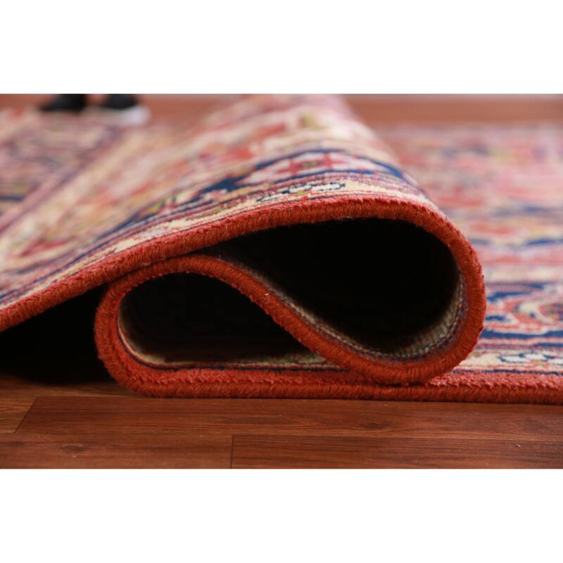 Hand Knotted Oriental 100% Wool Carpet Traditional Medallion Oranges & Rust Heriz (serapi) Area Rug - 12' 0'' X 8' 10''