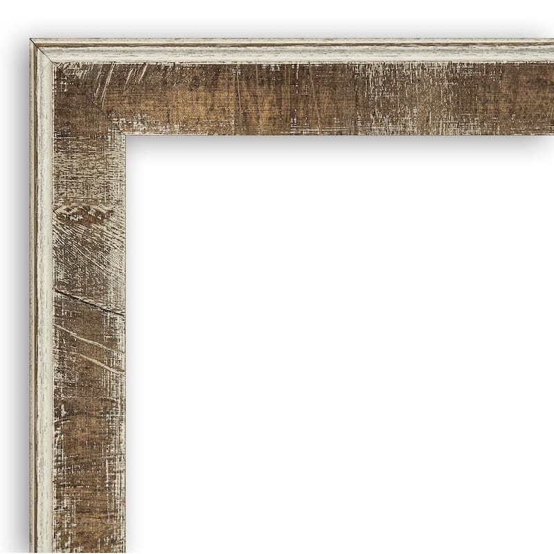 Amanti Art Farmhouse Brown Narrow Framed Magnetic Board