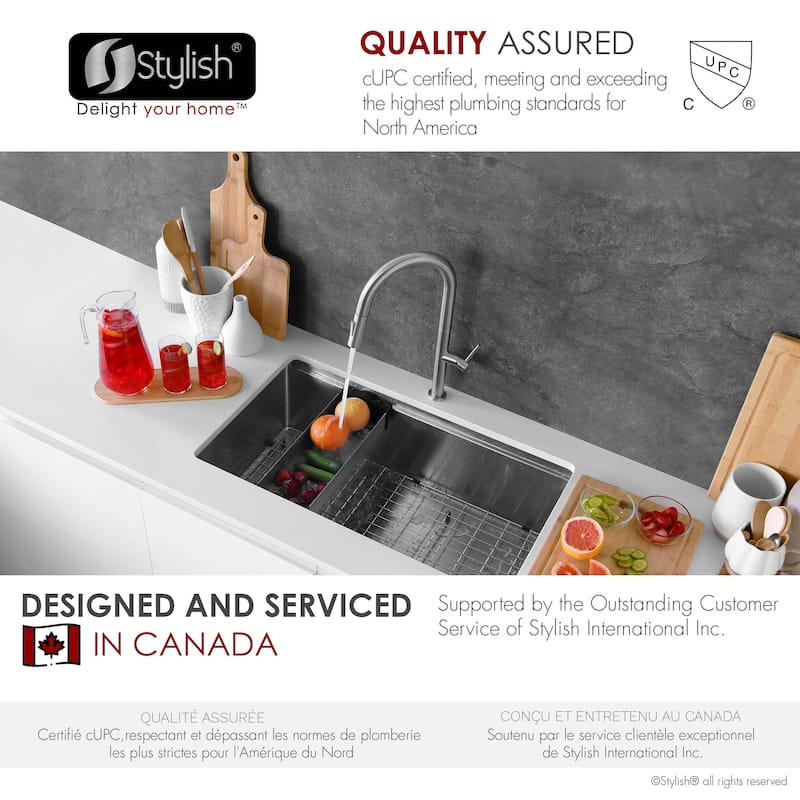 Single Handle Pull-Down Sprayer Kitchen Faucet K-141 - Height: 17.25" Spout H: 9" Spout R: 9"