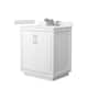 Option White / Carrara Cultured Marble Top / Brushed
