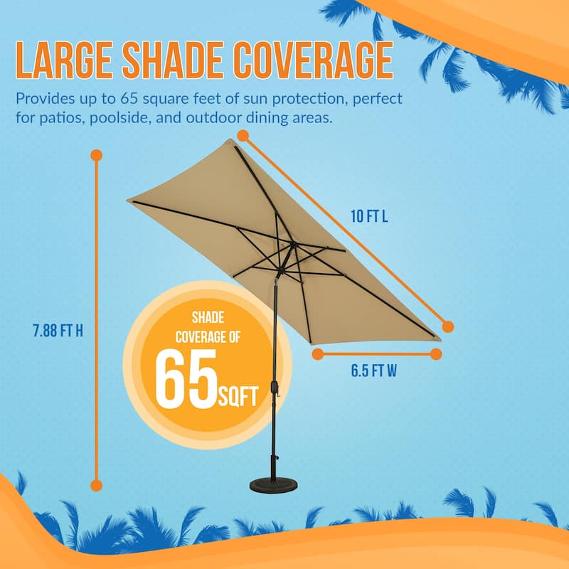 Island Umbrella Bimini Rectangular Market Umbrella Canopy