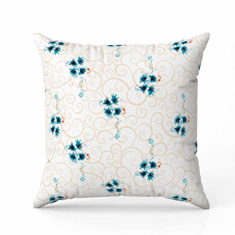 Orchid Artistry Faux Suede Reversible Throw Pillow White and Beige