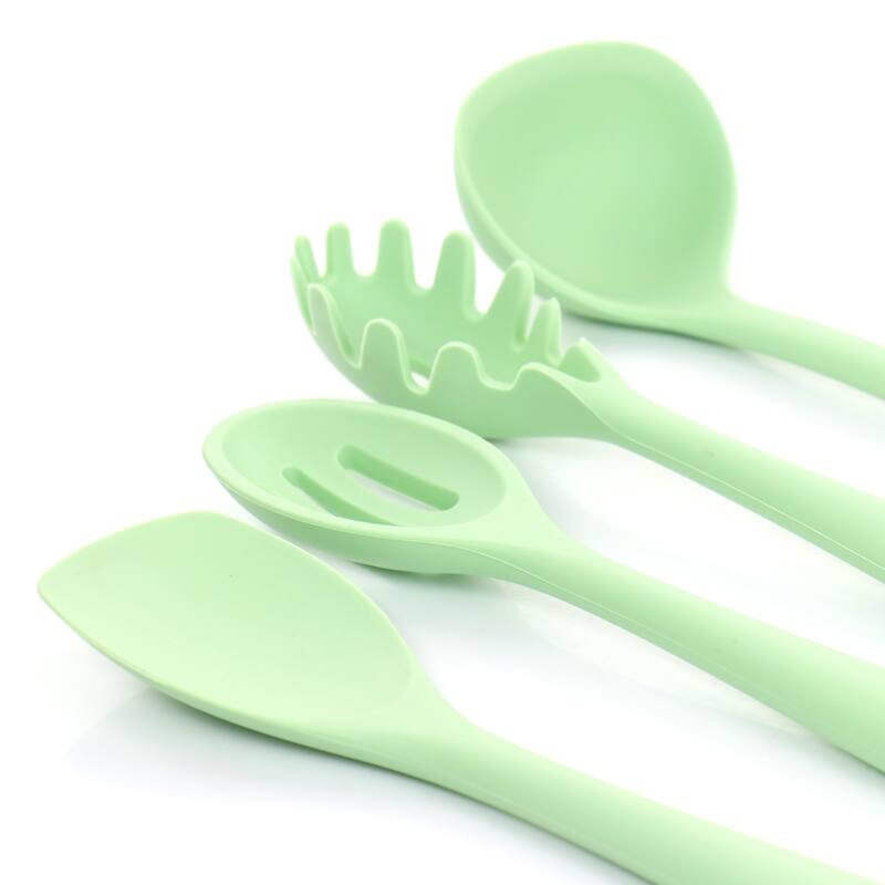 MegaChef 12 Piece Mint Green Silicone Kitchen Utensil Set