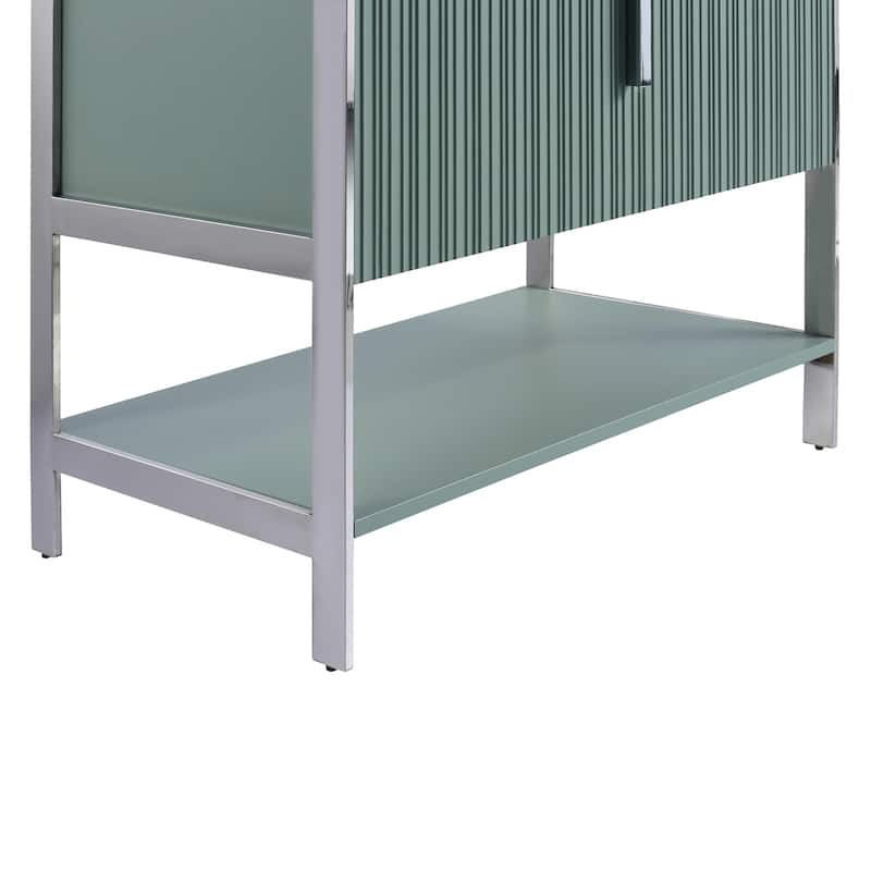 Fine Fixtures Serenity Modern Bathroom Vanity with White Gel Acrylic Top