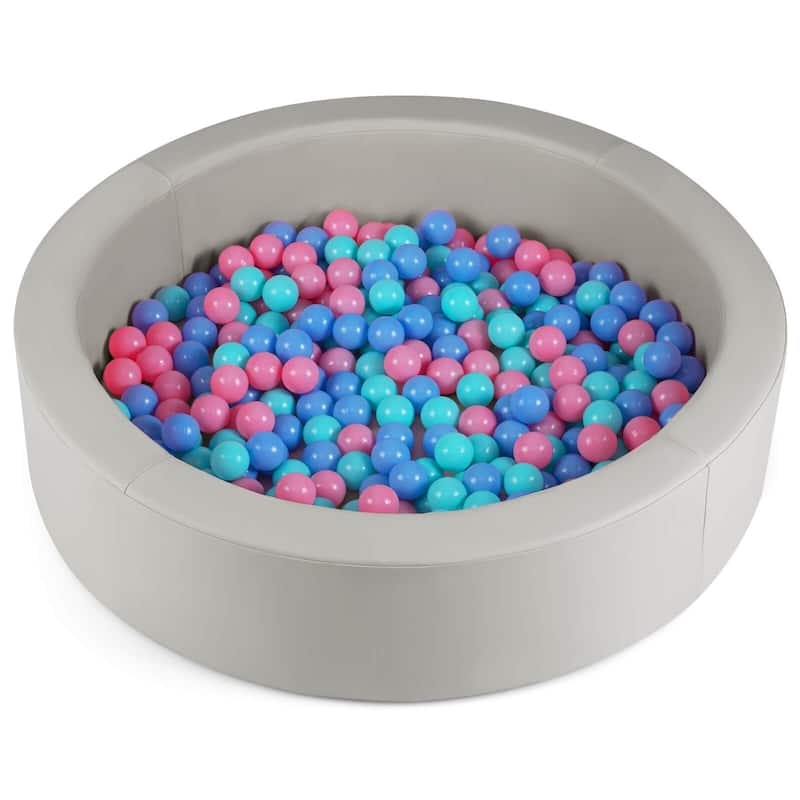 Costway 42.5" Round Foam Ball Pits with 25D Sponge Filling Washable PU - See Details - Green