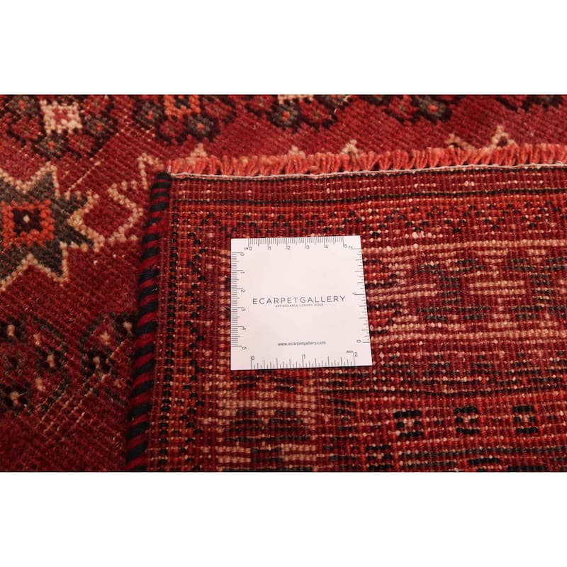 ECARPETGALLERY Hand-knotted Melis Vintage Red Wool Rug - 6'5 x 10'4