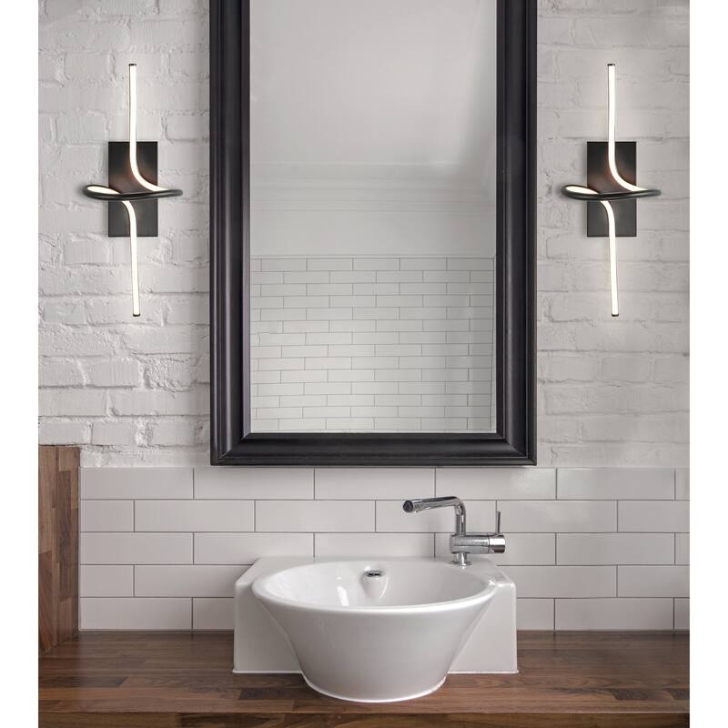Crucis Minimalist Metal Integrated LED Vanity Light Sconce, by JONATHAN Y