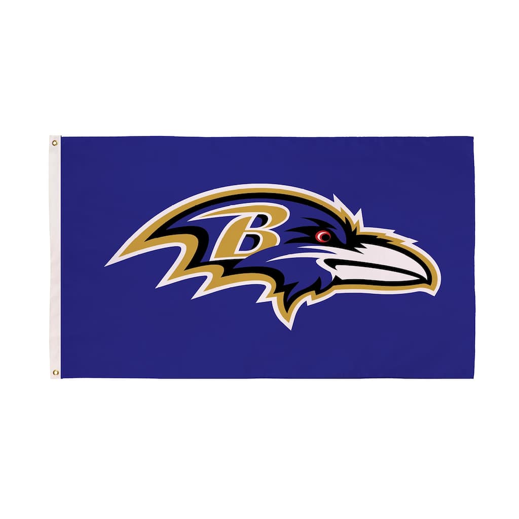 Baltimore Ravens Single Sided Flag w/ 2 Grommets, 3'x5'