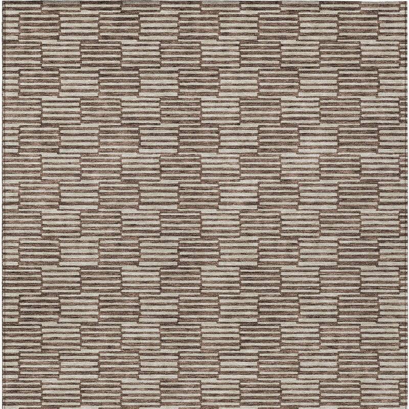 HomeRoots Geometric Transitional Rectangle Outdoor Rug