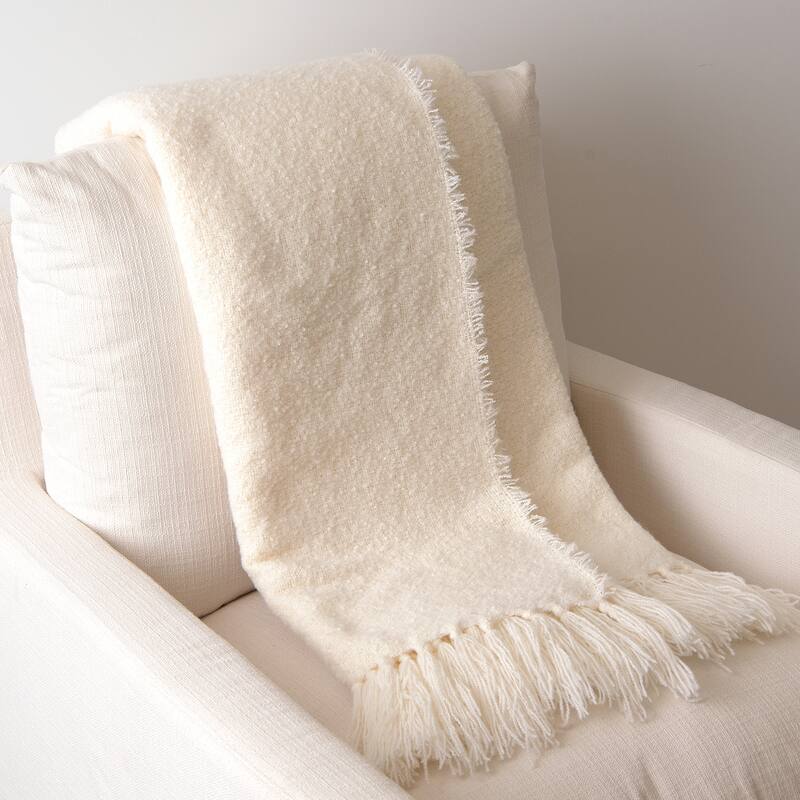 Aurora Home Plush Touch Fringe Throw