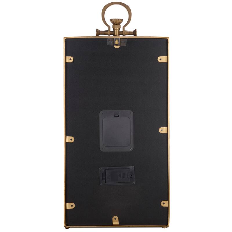 SEI Furniture Maximilian Vertical Wall Clock - 10"W x 3"D x 21"H