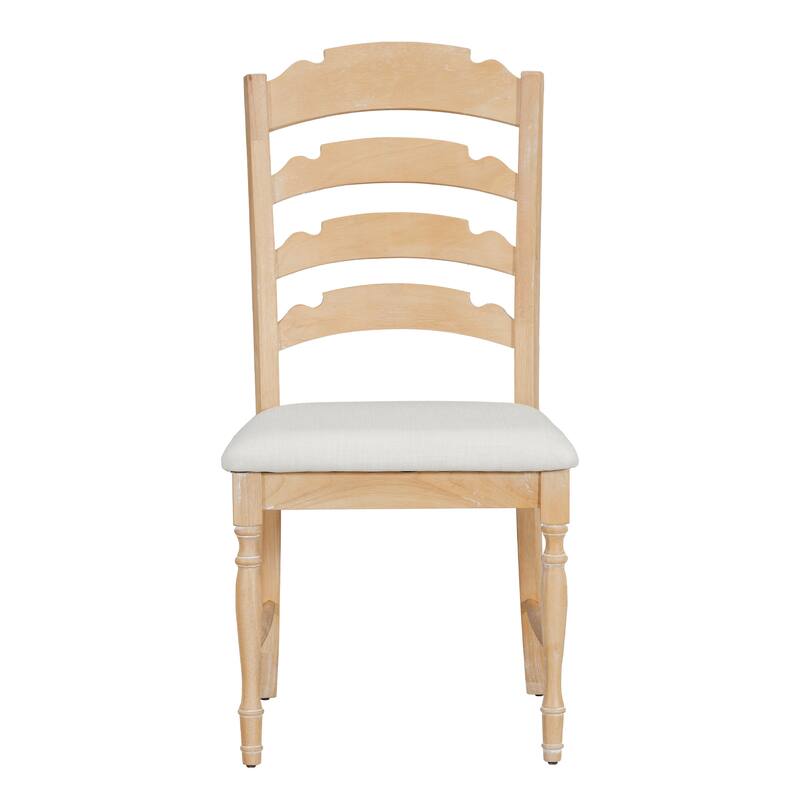 Vintage Distressed 4-Piece Dining Chairs with Padded Seat, Set of 4 Accent Chairs with Serrated Back