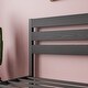 preview thumbnail 8 of 8, Industrial Twin Metal Bed Frame with Wooden Headboard and Ample Storage
