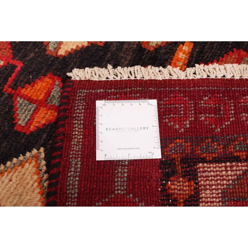 ECARPETGALLERY Hand-knotted Melis Vintage Black, Red Wool Rug - 5'10 x 8'7