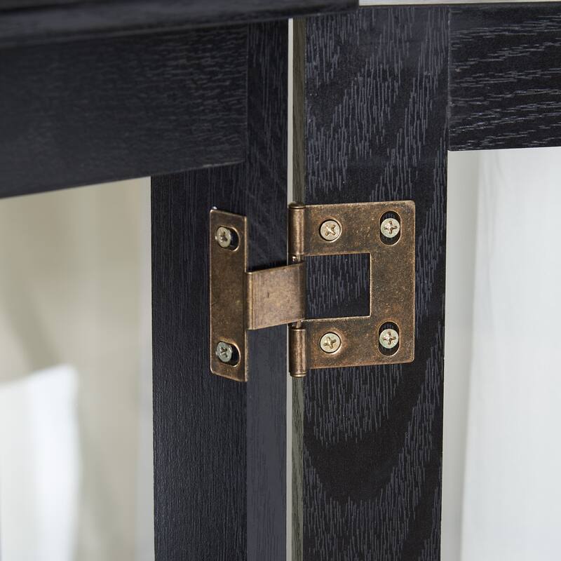 LED Lighted Curio Display Cabinet with Adjustable Shelves, Retro Glass Showcase and Lattice Doors