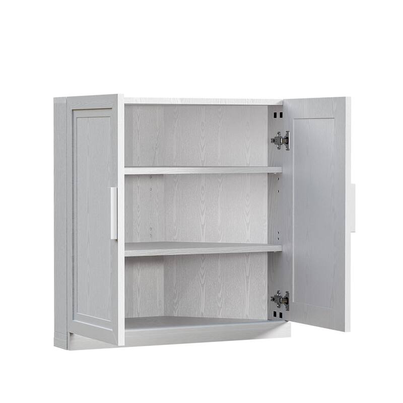 31"H Corner Sideboard Cabinet Free-Standing Corner Storage Organizer