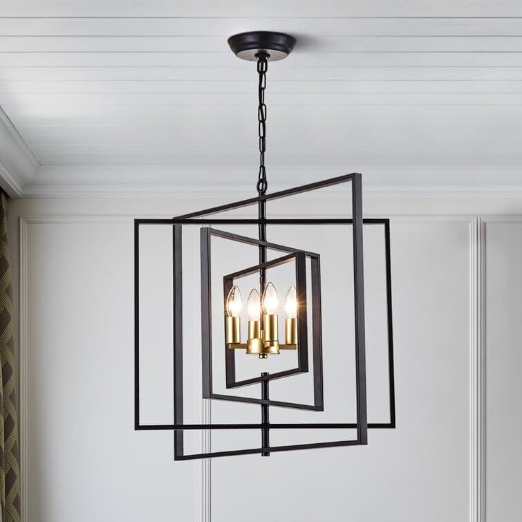 Maxax 4 - Light Lantern Square Chandelier - 25.6*25.6**21.7