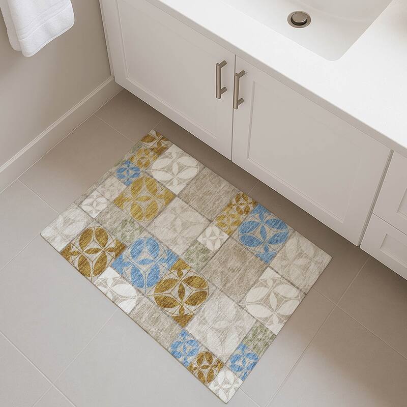 Machine Washable Indoor/ Outdoor Patch Lupton Chantille Rug