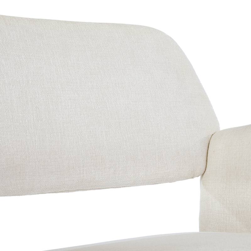 Beige and Black Adjustable Height Swivel Rolling Office Chair