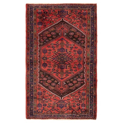 ECARPETGALLERY Hand-knotted Andelz Red Wool Rug - 4'4 x 7'1