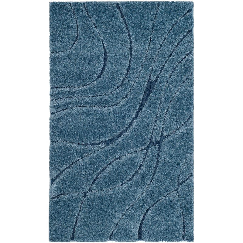 SAFAVIEH Florida Shag Sigtraud Abstract Waves 1.2-inch Thick Rug