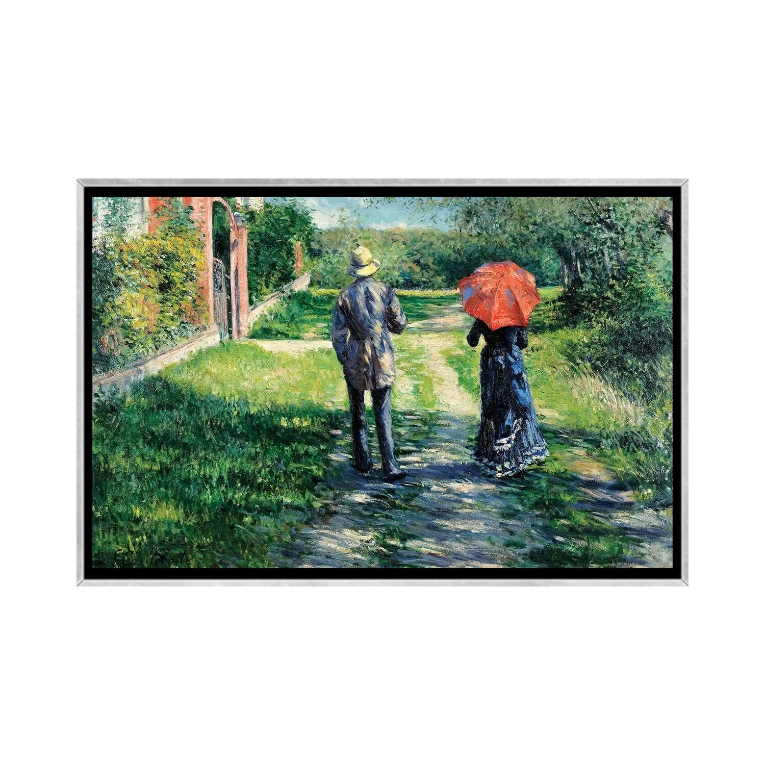 iCanvas "The Path Uphill, 1881 " by Gustave Caillebotte Framed